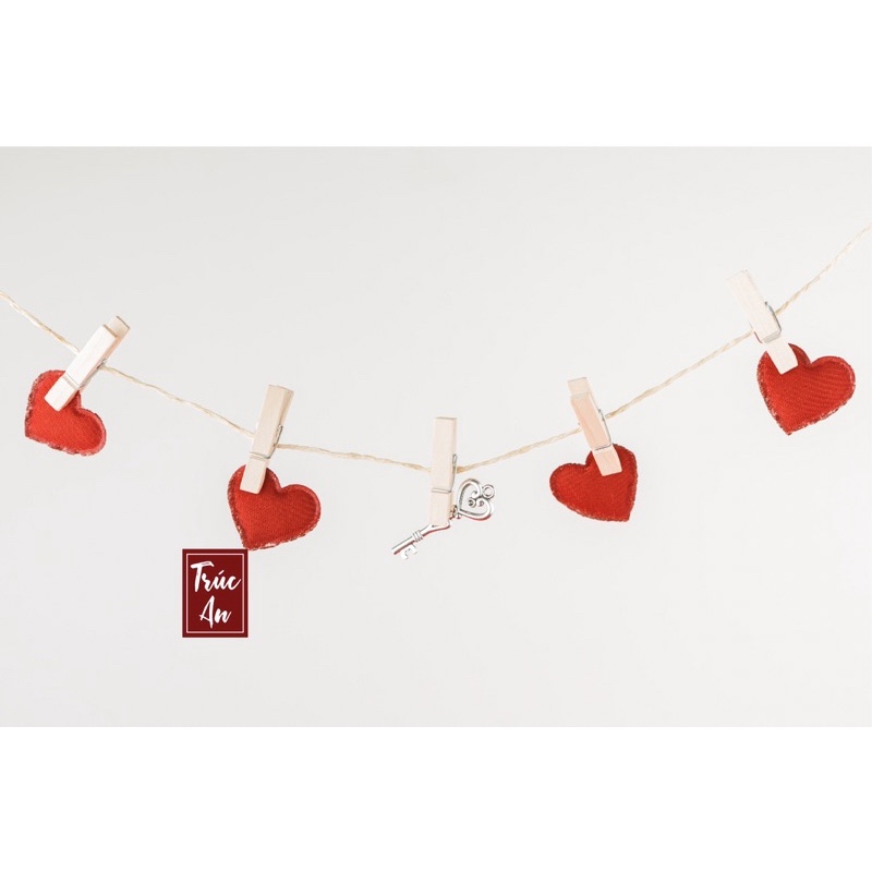 Kẹp gỗ (dài 3.5cm rộng 0.7cm), tặng dây cói sợi mảnh dùng trang trí hình ảnh. Hàng có sẵn ship hoả tốc