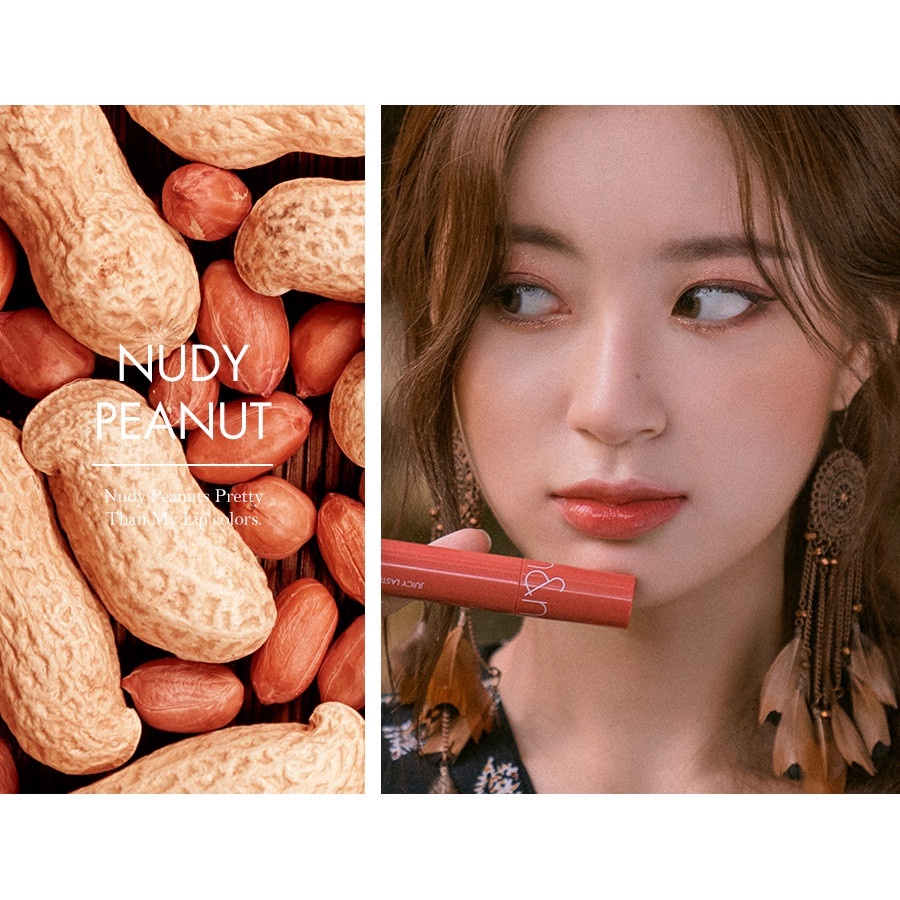 Combo Son kem lì Romand Milk Tea Velvet Tint 4.4g + Son Tint lì Hàn Quốc Romand Juicy Lasting Tint 5.5g