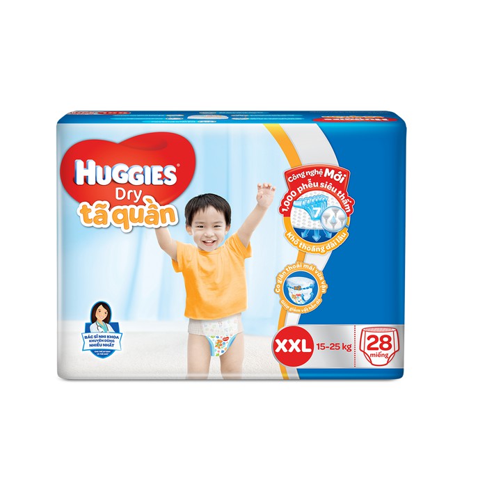 {TẶNG 6 MIẾNG CÙNG LOẠI}-Tã quần Huggies M42, L38, XL34, XXL30 MỚI