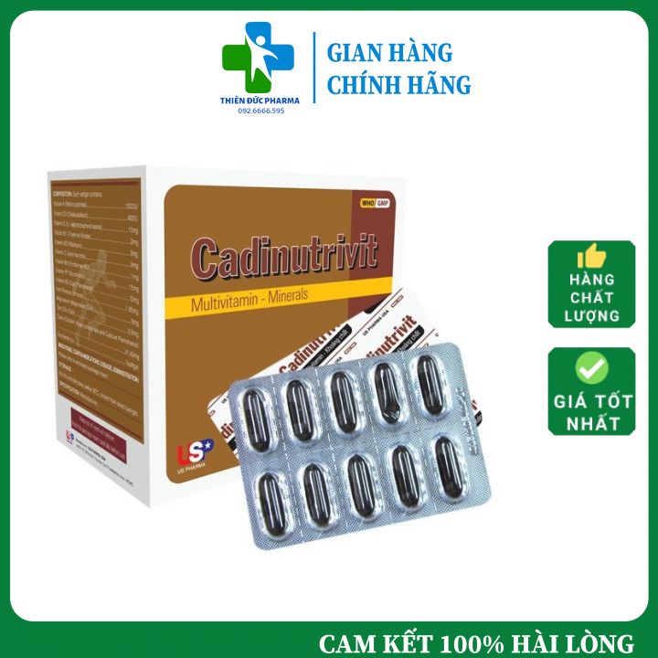 Viên Uống Cadinutrivit Bổ Sung Vitamin Và Khoáng Chất Tăng Sức Đề Kháng Cải Thiện Hệ Miễn Dịch