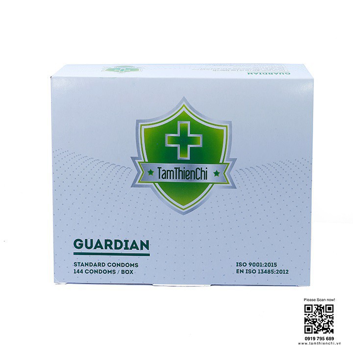 [siêu sỉ] Bao cao su Tâm Thiện Chí Guardian mỏng trơn hộp 144 cái xịn