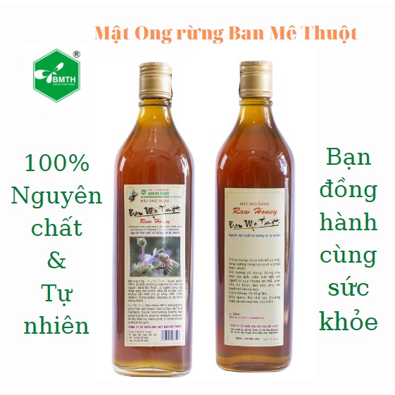 Mật ong Rừng Ban Mê Thuột_Chai 600ml_ Tự nhiên & Nguyên chât