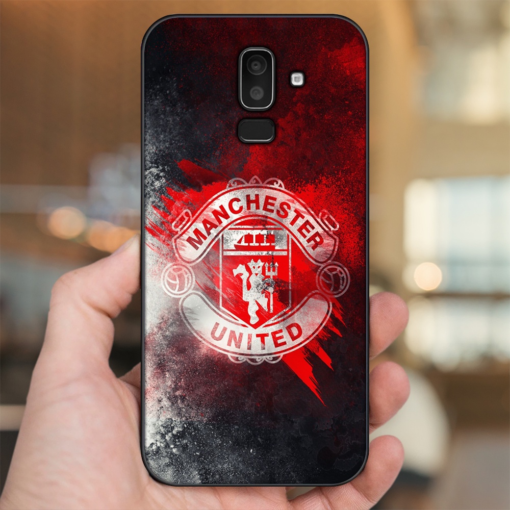 Ốp lưng Samsung J8 viền đen in hình MU Manchester United