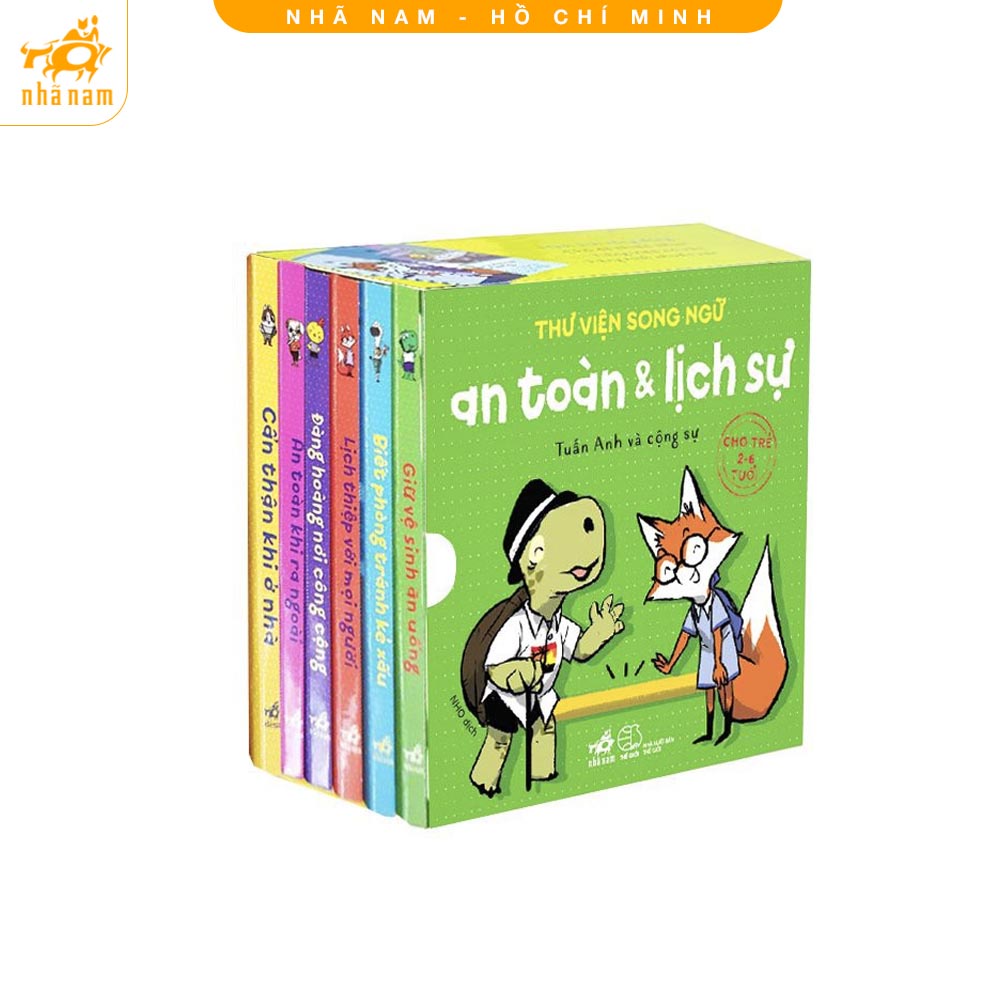 Sách - Thư viện song ngữ - An toàn và lịch sự (Cho trẻ 2-6 tuổi) (Nhã Nam)