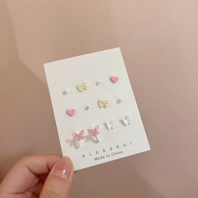 iF YOU Set 6 Khuyên Tai Nữ Thời Trang Vintage