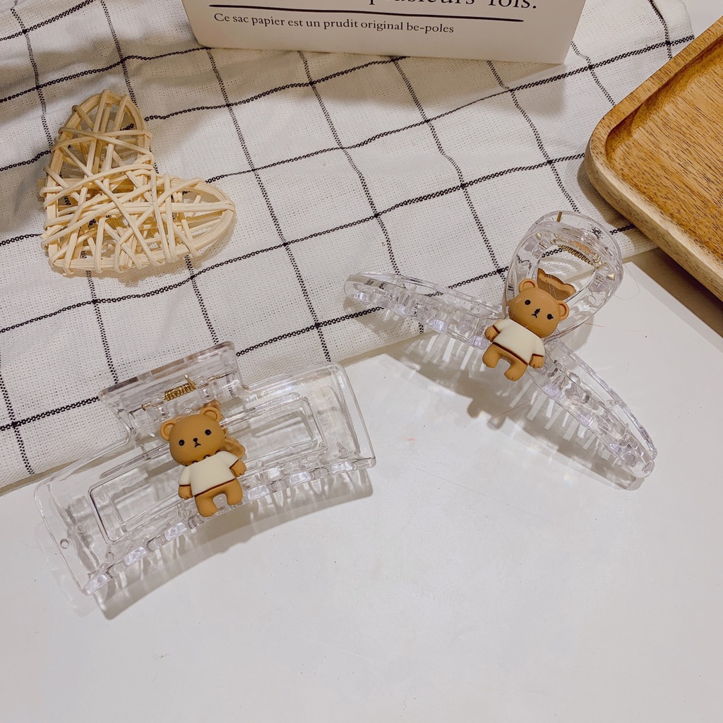 Kẹp tóc hình gấu siêu dễ thương phong cách Hàn Quốc cho bạn gái xinh xắn