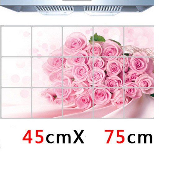 Giấy Dán Tường Nhiệt Trang Trí Nhà Bếp 45x75cm Nhiều Mẫu Đẹp