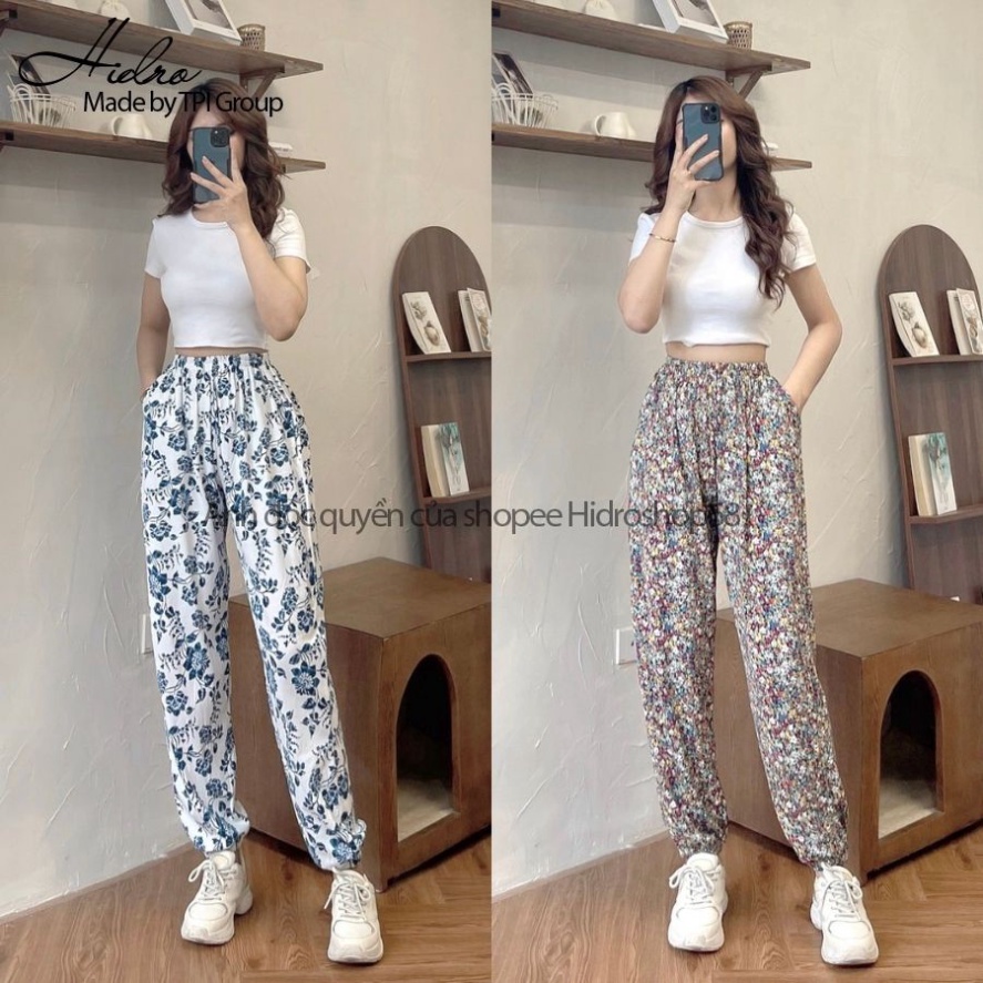 (Rẻ) Quần alibaba dài thổ cẩm đi biển form suông chân và bo gấu nhiều họa tiết (ảnh thật)