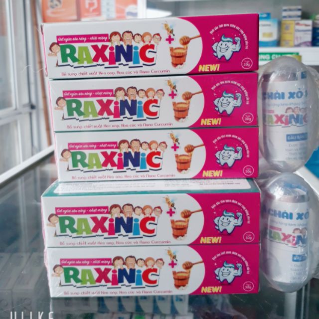 Gel ngừa sâu răng nhiệt miệng Raxinic + cho bé từ 6 tháng tuổi