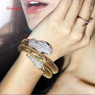 Vòng Đeo Tay Hình Con Rắn Đính Đá Phong Cách Cổ Điển Thanh Lịch Dành Cho Nữ