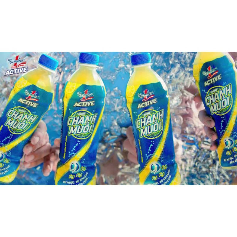 Nước chanh muối Number 1 Active chai 455ml