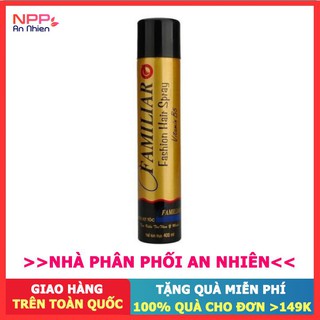 Nhập AFFINS20K [Giảm ngay 20K đơn từ 99K] Keo xịt tạo kiểu tóc Familiar chai 400ml- NPP AN NHIÊN