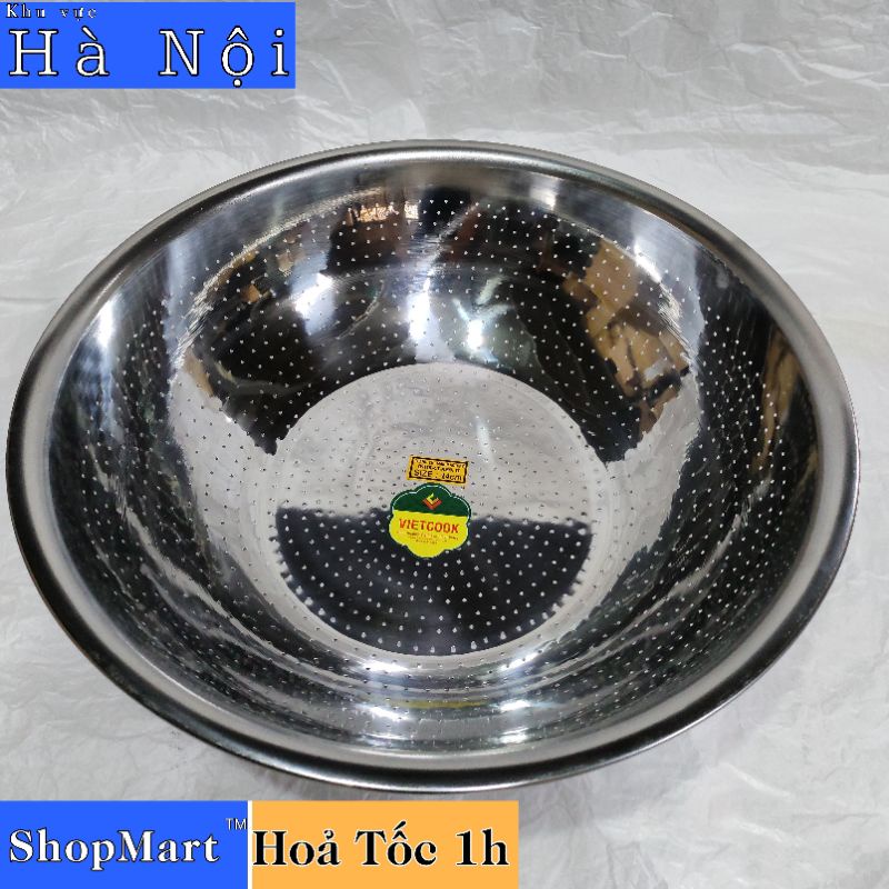 Rá vo gạo inox size lớn 38 cm, 40 cm, 42, 44, 46, 48, 50 cm, 52, 54, 56, 58, 60 cm, 62 cm loại dày Vietcook
