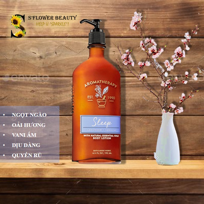 Nhiều Mùi |✨BST Thư Giãn✨| Sữa Dưỡng Thể Dòng Thư Giãn Bath &amp; Body Works Aromatherapy Natural Essential Oil Body Lotion