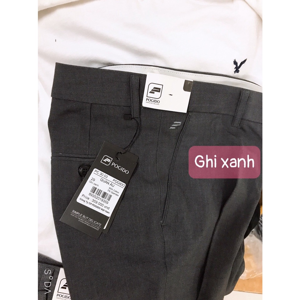 Quần Tây Nam POGIDO FORM Cotton Co Giãn Nhẹ Mịn - 3348
