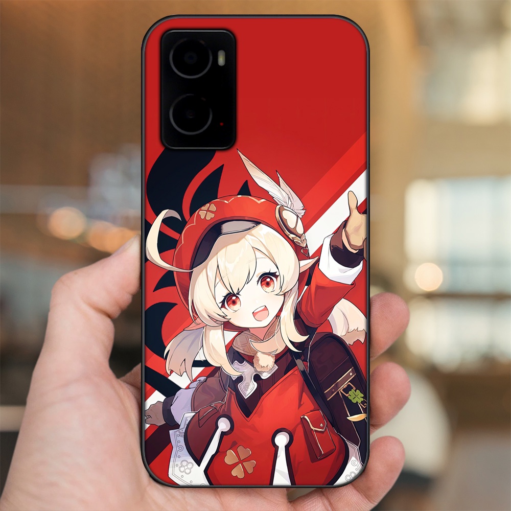 Ốp lưng Oppo A76 viền đen in hình Klee Genshin Impact