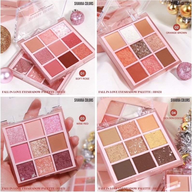 HF631) Phấn Mắt Sivanna Colors Fall In Love Eyeshadow Palette | Shopee Việt  Nam