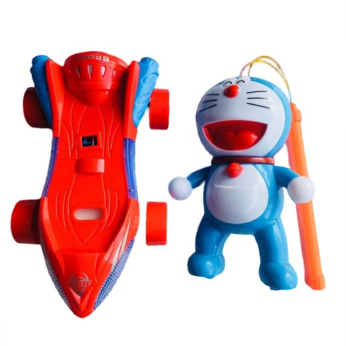 Lồng đèn trung thu Doraemon kèm xe trượt có đèn và nhạc mã số D396-8, Tân nhiên online