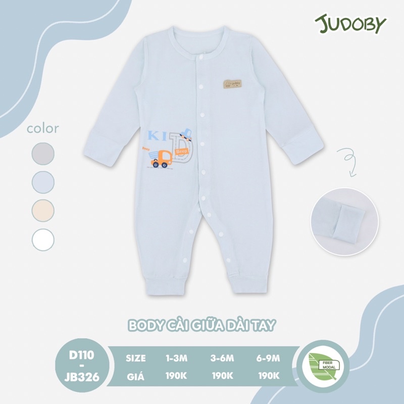 Bộ body liền thân dài tay Judoby - DOKMA  JB326 JB386