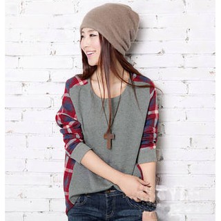 Áo kiểu nữ sơ mi phối thun