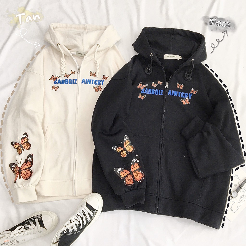 Áo Khoác Hoodie Dây Kéo Form Rộng POXY Ulzzang (ẢNH THẬT) | BigBuy360 - bigbuy360.vn