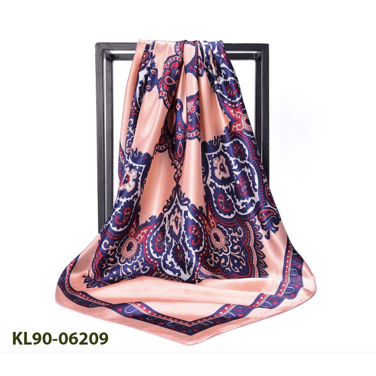 Khăn quàng cổ lụa vuông Khăn Bandana kiểu khăn choàng cổ lụa Tô Châu cao cấp 70cm và 90cm