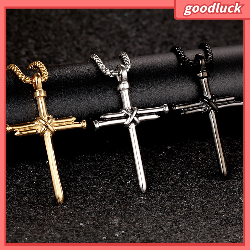 Goodluck| Vòng cổ Mặt Thánh Giá Phong Cách Vintage Cho Nam