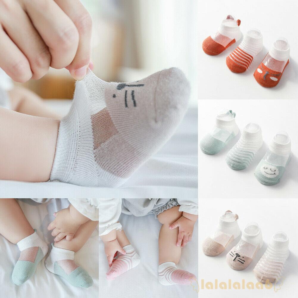 Set 3 đôi vớ cotton dạng lưới cho bé