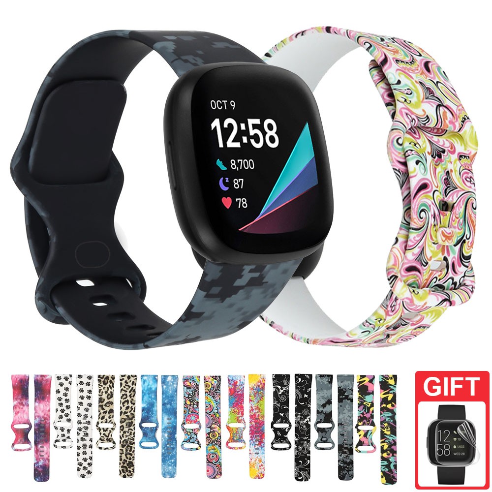 Dây đeo thay thế chất liệu silicon nhiều màu cho Fitbit Versa 3 / Fitbit Sense