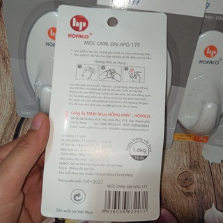 Móc dán tường oval đại bền chắc