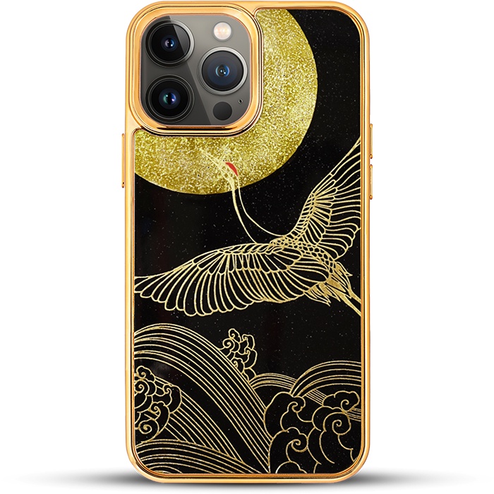 Ốp điện thoại cho iPhone 13 Pro / 13 Pro Max mẫu Chim Hạc Phù Tang thương hiệu La Sonmai