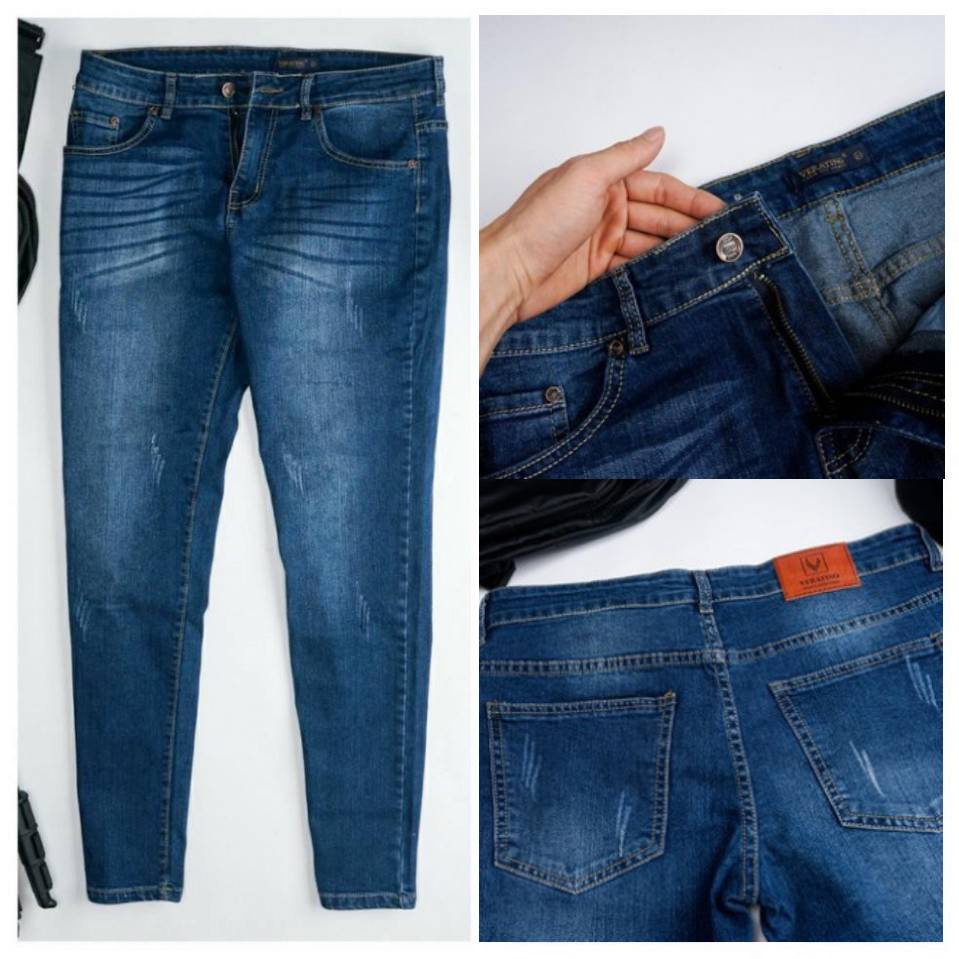 Quần Jean Nam Cao Cấp VNXK VERATINO Quần Bò Nam Đẹp Vải Không Phai | BigBuy360 - bigbuy360.vn