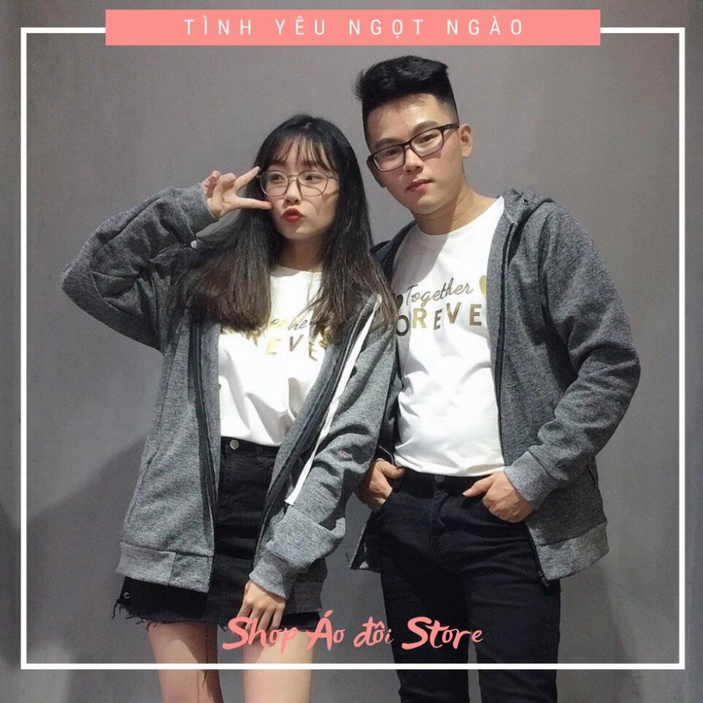 Áo khoác cặp nam nữ - COUPLE STORE  - Áo khoác nỉ chất liệu cotton cao cấp,form chuẩn đẹp! CÓ TẶNG KÈM STICKER ỦI ÁO