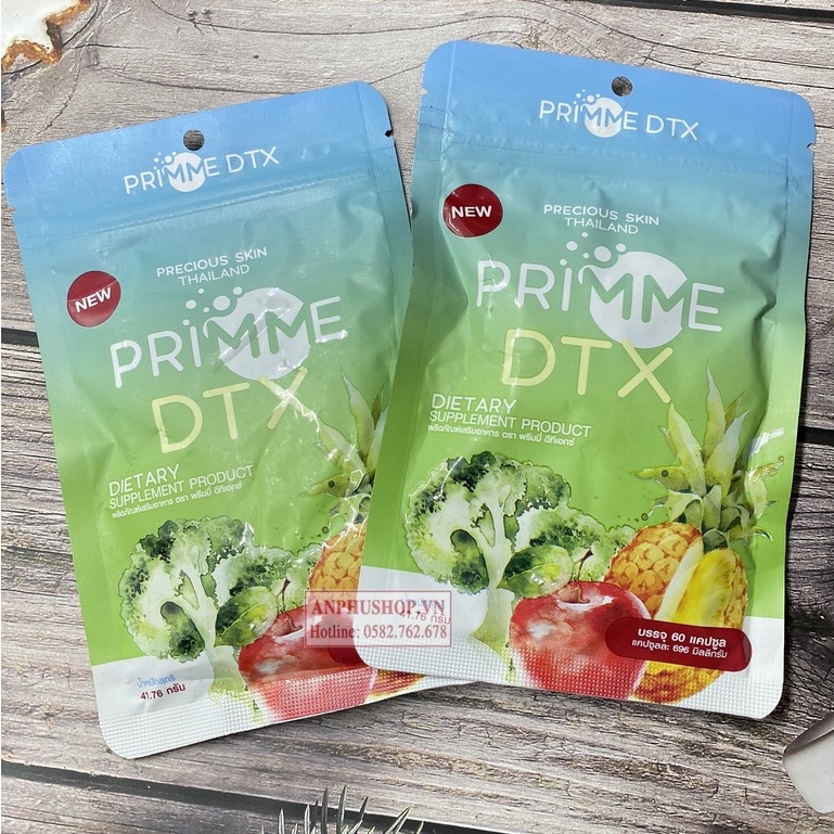 Viên uống giảm cân, khử mỡ Detox Primme Thái Lan chính hãng, đầy đủ bill
