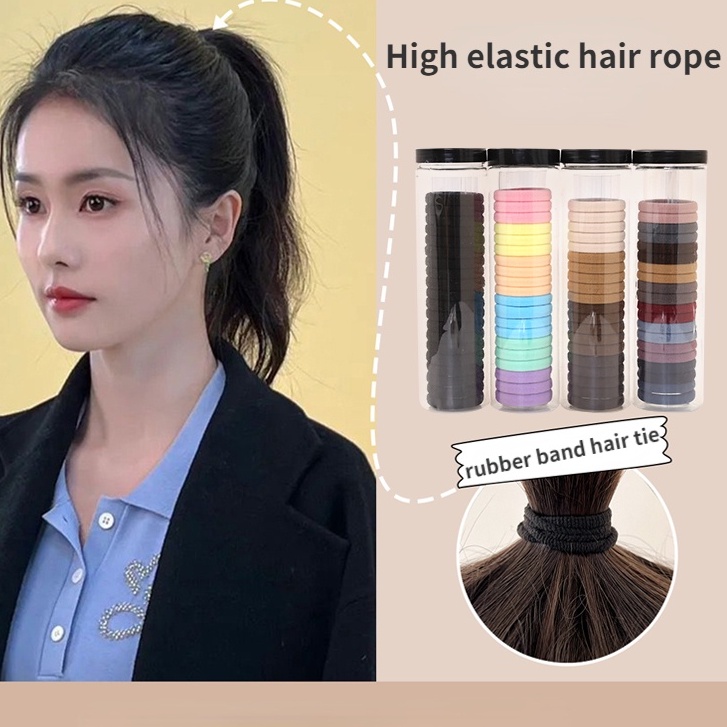 Thun cột tóc nữ Hàn Quốc dễ thương- Phụ kiện buộc tóc đẹp nhiều màu xanh, đỏ, tím, vàng, trắng, đen