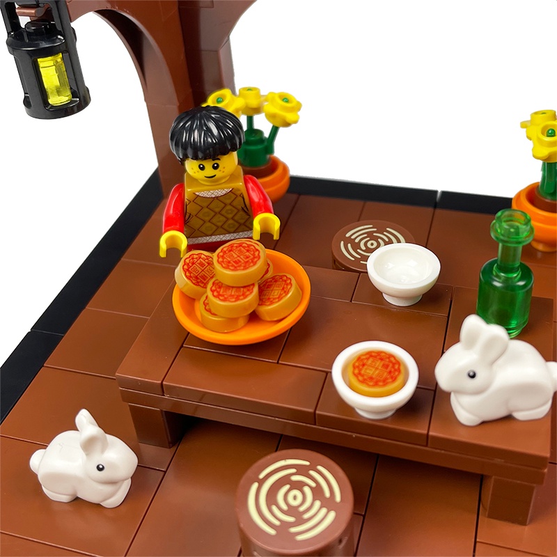 Đồ Chơi Lắp Ráp Mô Hình Bánh Trung Thu Hình Thỏ Độc Đáo