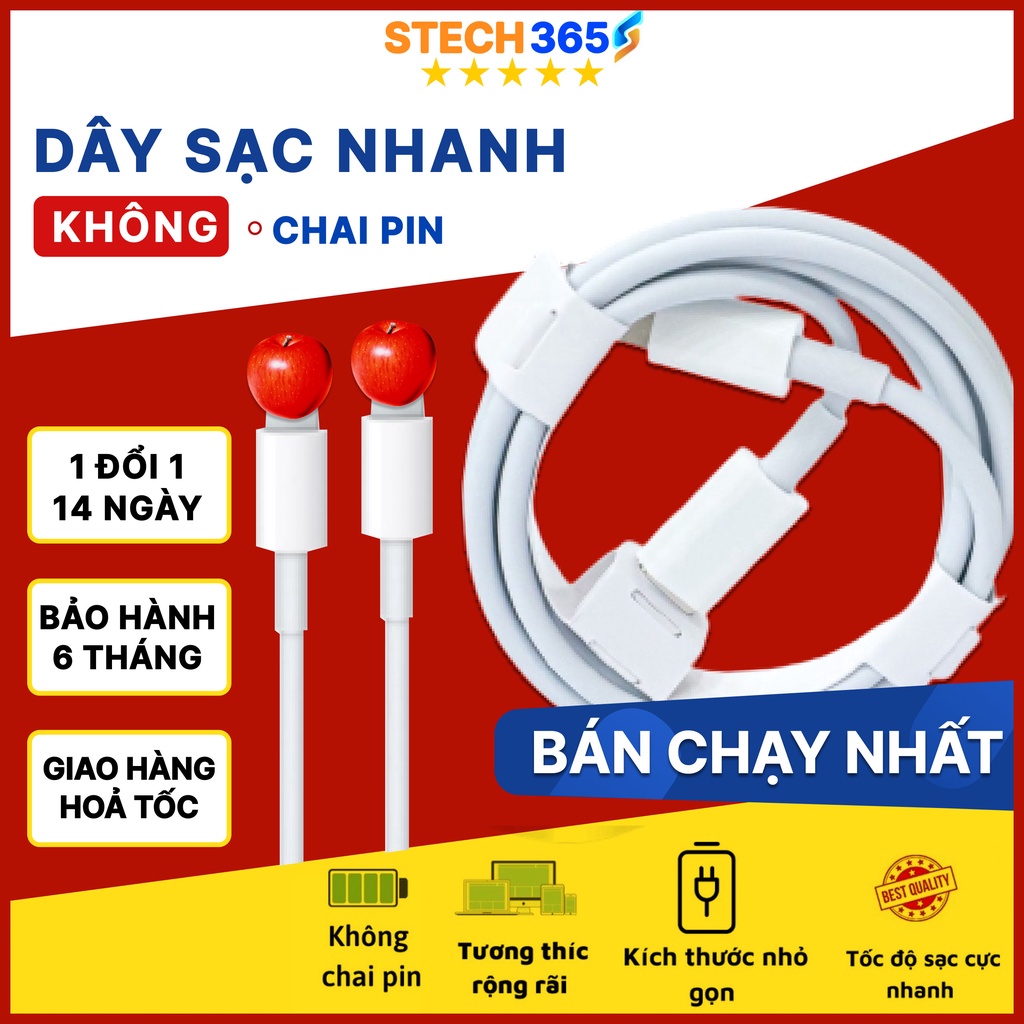Cáp Sạc Nhanh PD (Bảo Hành 12 Tháng) - Stech365 Store