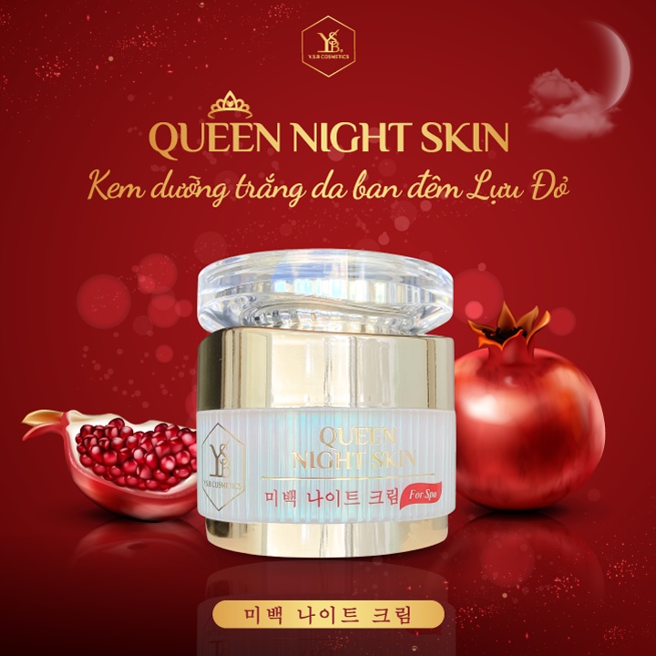 Kem dưỡng trắng da ban đêm Lựu Đỏ QUEEN NIGHT SKIN