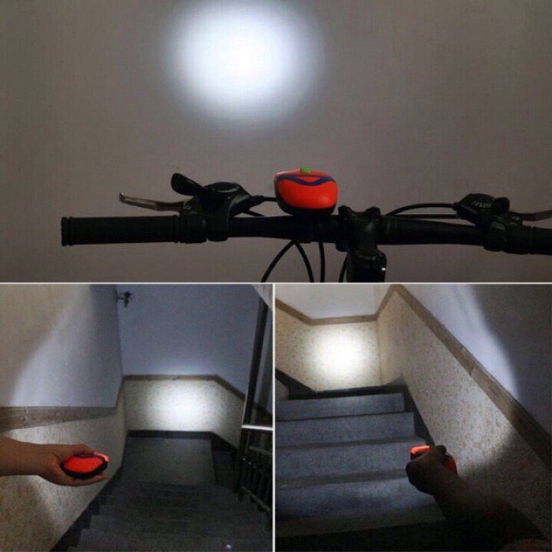 Đèn pin siêu sáng kết hợp còi xe gắn xe đạp