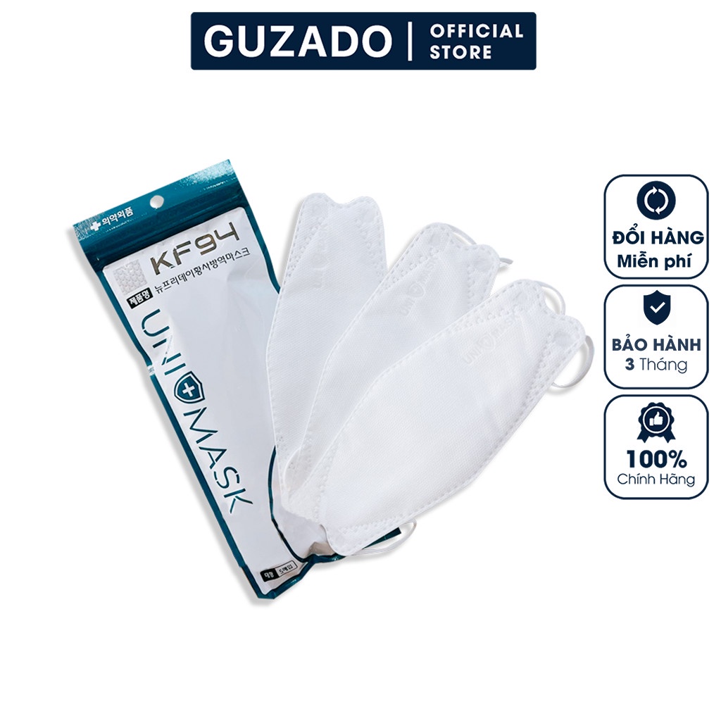 3 Khẩu Trang Y Tế GUZADO 4 Lớp Kháng Khuẩn Cực Tốt