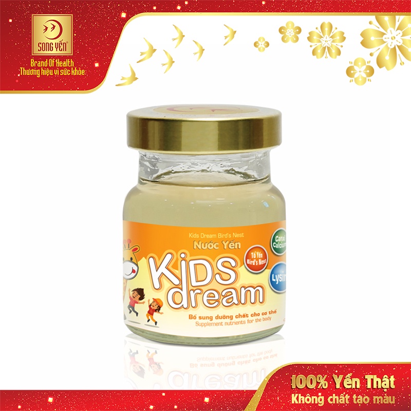 Nước Yến Dành Cho Trẻ Em Kids Lysine - Yến Sào Song Yến (Lốc 6 Lọ x 70ml)