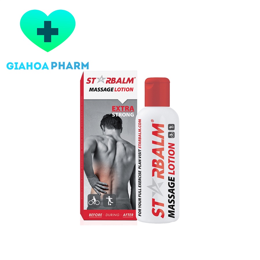 Kem xoa bóp Starbalm Massage Lotion làm ấm, nóng cơ bắp trước, sau khi vận động thể thao, giảm đau nhức cơ, khớp