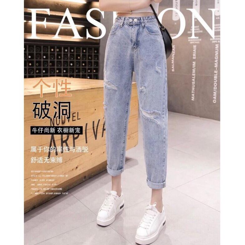 Quần jean bò baggy nữ jeans nữ chất vải dày xịn hàng Quảng Châu phong cách Hàn Quốc style hot năm 2022-HAPONO-J035