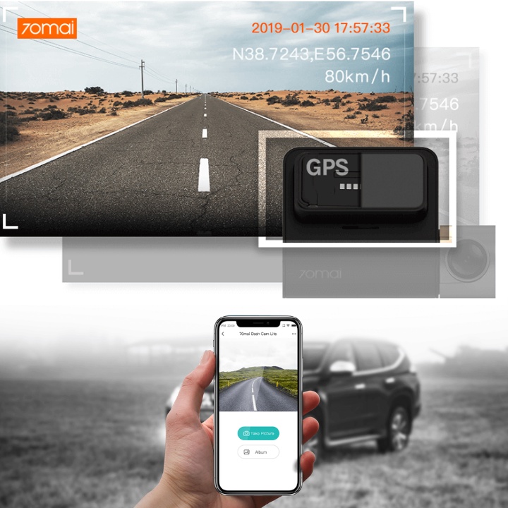 Camera Hành Trình Ô tô Xiaomi 70Mai Lite   FREESHIP   Chính Hãng Full HD - Bảo hành 2 Năm