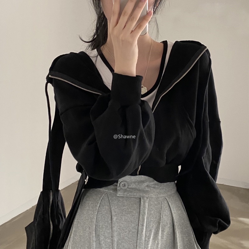 ÁO KHOÁC CROPTOP NÓN 4 MÀU (TH)