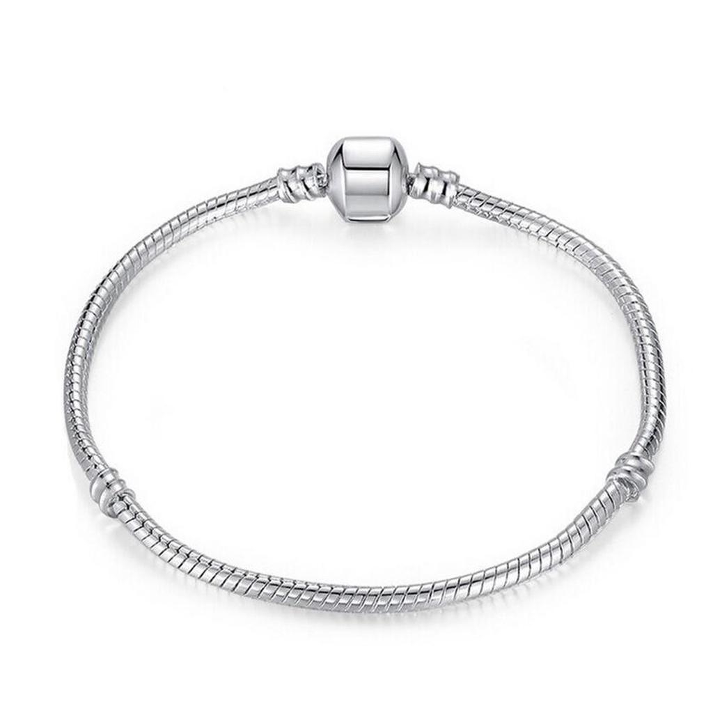 Vòng Tay Chuỗi Hạt Xương Rắn Bằng Đồng Bạc Xoay Cơ Bản Quyến Rũ DIY Dành Cho Nữ