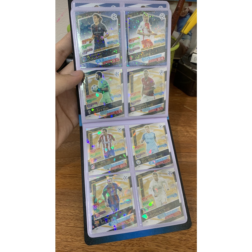Bộ Sưu Tập 60 Thẻ Cầu Thủ In Album Match Attax 2016-17 Cúp Châu Âu