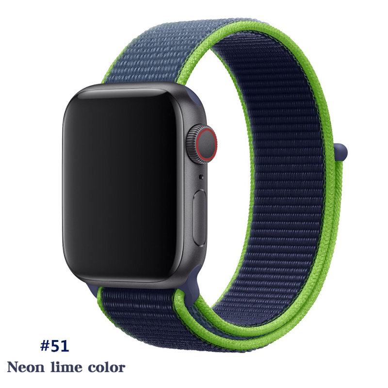 Nylon strap iWatch series 6 SE 5 4 3 2 1 strap suitable for Apple Watch strap 44mm 40mm 42mm 38mm sports loop bracelet bracelet