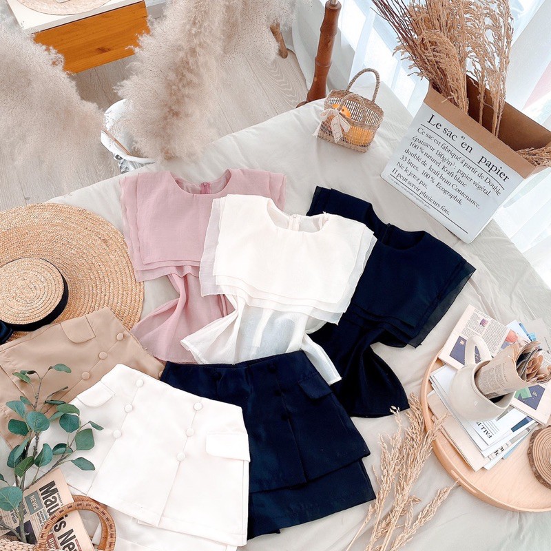 SET ÁO THUỶ THỦ OGANZA CV NÚT 3 MÀU LỰA CHỌN