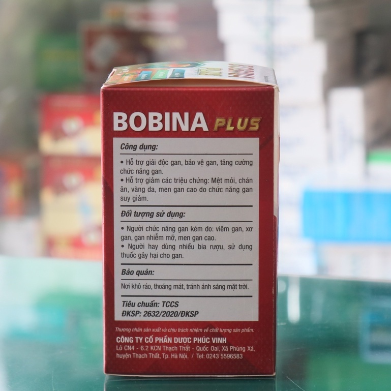 Bobina Plus - Hỗ trợ giải độc gan, bảo vệ gan, tăng cường chức năng gan (60 viên)